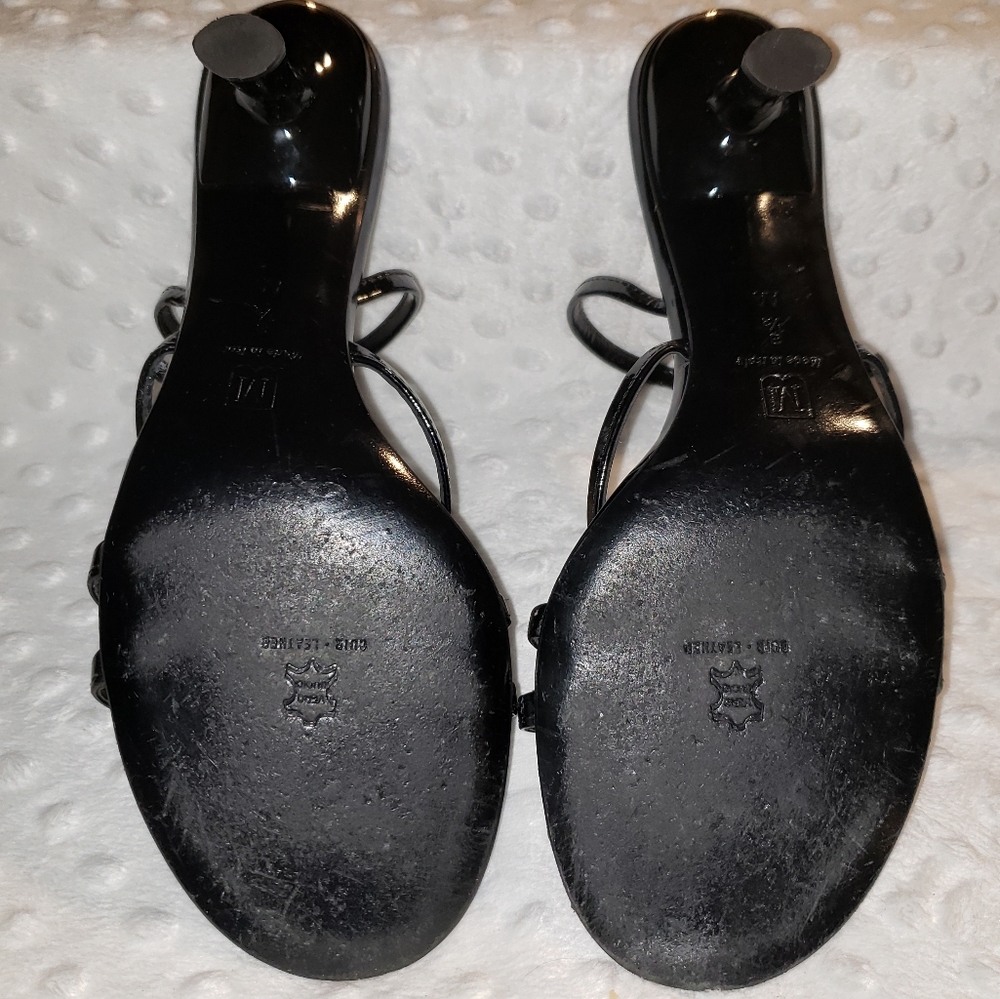 Bruno Magli 7 1/2 black strappy heels - Picture 3 of 15